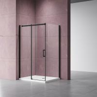 Душевой уголок квадратный/прямоугольный VSR-4D8014CLB 1400x800x2000 профиль черный стекло прозрачное VINCEA
