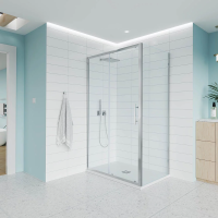 Душевой угол раздвижной E1-SP-CH-130100-01-C9 1300х1000x1950 Цвет профиля Хром Стекло  Прозрачное Veconi