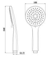 Ручной душ, ABS-пластик  BB-D1C5 BelBagno