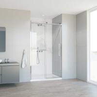 Душевая дверь раздвижная  VDS-1CS120CL 1200x1950 профиль хром стекло прозрачное VINCEA