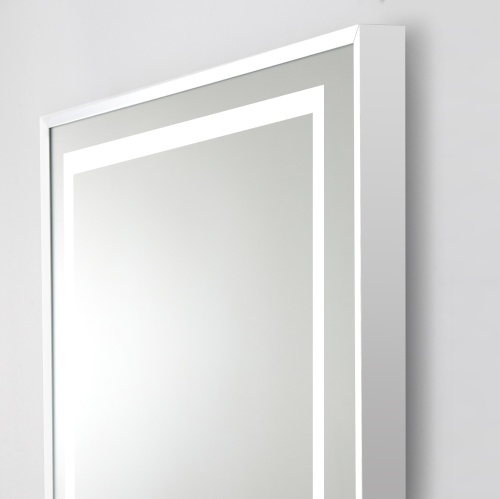 Зеркало в алюминиевой раме со встроенным светильником, сенсорным выключателем и подогревом, SPC-KRAFT-1085-685-TCH-WARM, 1085x40x685 мм   BELBAGNO