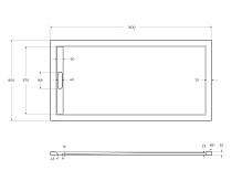 Поддон литой из искусственного мрамора, прямоугольный. TRAY-AS-AH-160/80-30-W 1600x800x30 Cezares