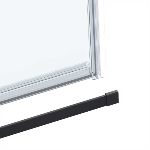 Душевая дверь Como Soft VDS-1CS130CLB 1300x1950 цвет черный стекло прозрачное Vincea