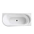Ванна акриловая Vincea VBT-301-1500R, 1500*780*600, цвет белый, правая, слив-перелив в комплекте, хр, , шт Vincea